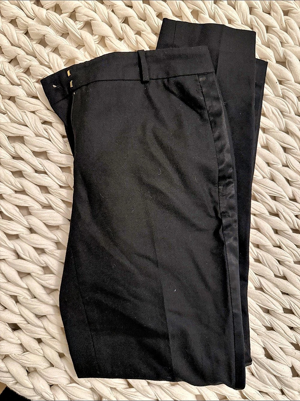 Michael Kors Black Skinny Pants Tuxedo